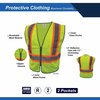Ge Green Safety Vest W/Contrast TRIMS - 2 POCKETS  XL GV078GXL